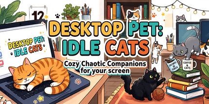 御三家Game-桌面宠物: 空闲猫舒适的混乱同伴为您的屏幕