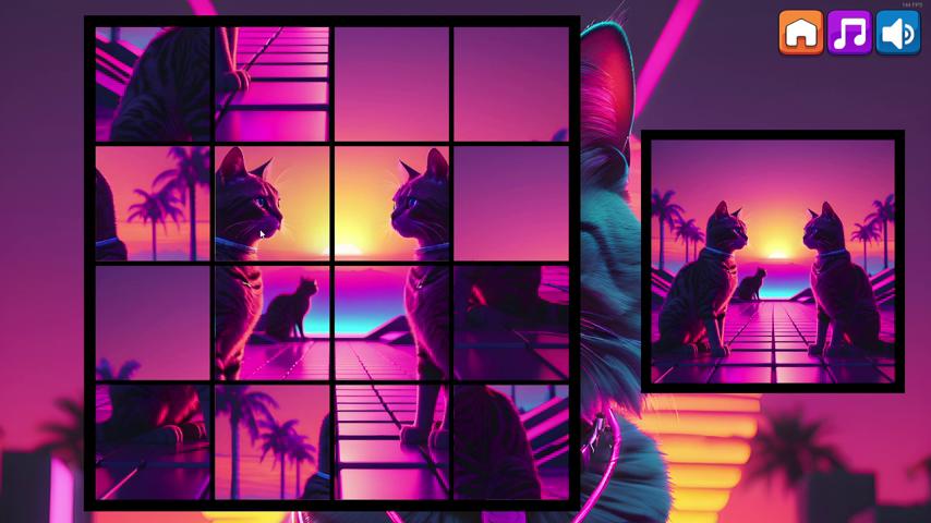 御三家Game-视频-【御三家Game】《OG益智游戏: Synthwave猫 》游戏宣传片