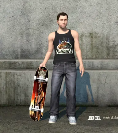 辐射滑板甲板和背心