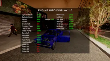 发动机信息显示