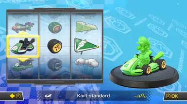 为路易吉角色提供定制卡丁车和定制滑翔机