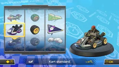 为加农多夫设计的定制卡丁车和定制滑翔机,专为瓦路易吉角色设计