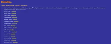 官方网站DLC——经典过山车大亨剧本在三重惊险包中缺失