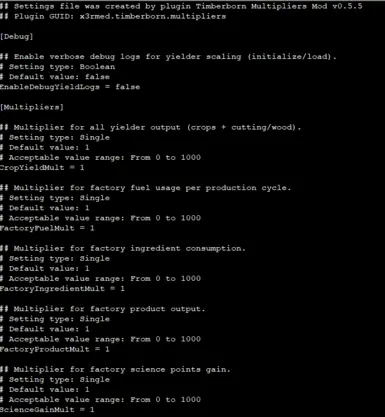 Timberborn Multipliers 模组