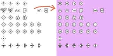 简单Switch Pro手柄按钮图标