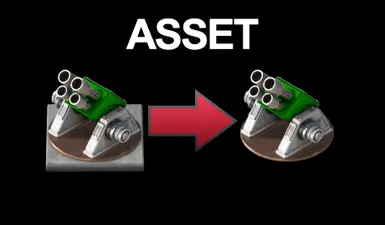 防空炮 - 无方形底座 - 资产