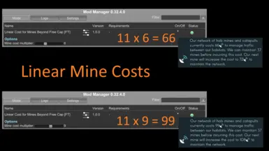 盖顶地雷的线性成本