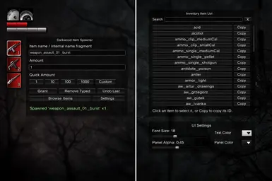 暗木物品生成器 - 游戏内物品生成工具