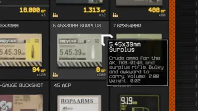 免费5.45x39mm多余弹药