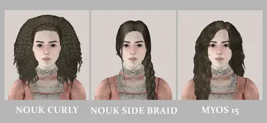 3个女性发型 Set