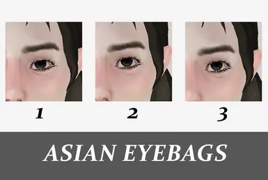 一组亚洲眼袋