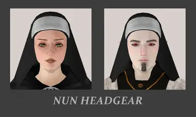 修女头饰作为帽子