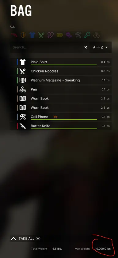 10000磅战利品袋