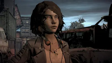 黑色夹克克莱门汀合身配耳机