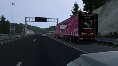 Hello Kitty拖车皮肤，适用于S.CS Curtainsider半挂车