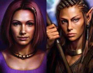 BG EE 更一致的肖像——Imoen和Jaheira