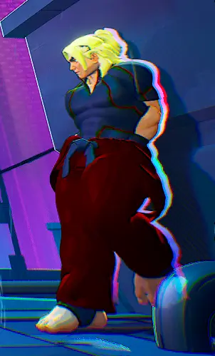 《街头霸王V》中的肯(重制版,带有头发和布料物理效果)