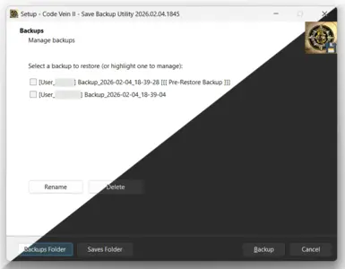 Code Vein II - 保存备份工具