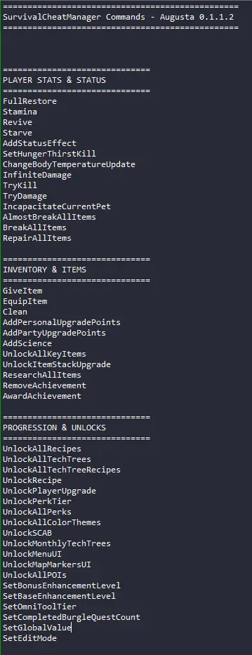 Grounded 2指挥列表