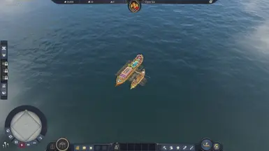 游戏开始时，旗舰和皇帝的欢愉驳船作为护航舰