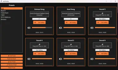 mp3Hotkey - Own GoalSongs、ClubAnthems、Entrace Song等