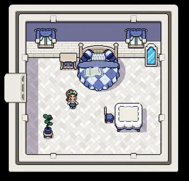 蓝色格子小屋套装