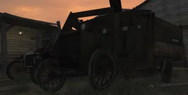 第一段过场动画中的环境黑水汽车。