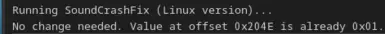Linux 版本的声音崩溃修复