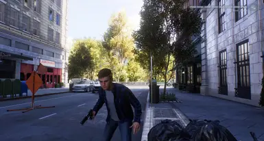 彼得与迈尔斯持枪