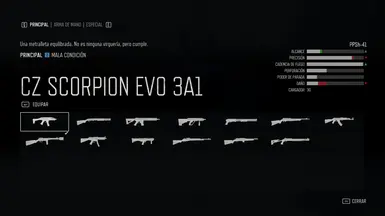 Nombres reales de armas español