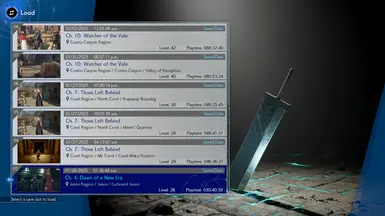 FF7 重生章节存档