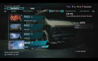 所有带有成就的S级任务100%完成度——鬼泣5存档（Steam版本）