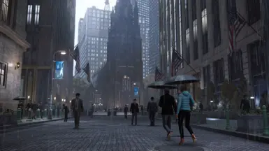 纽约市雨天