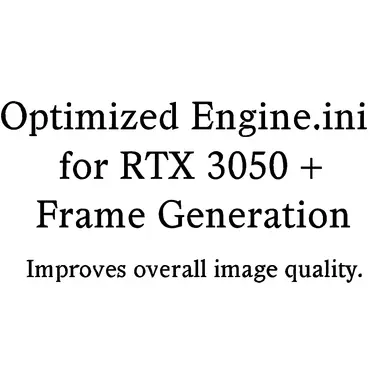 针对RTX 3050 8GB（也许还有Xeon）优化的引擎