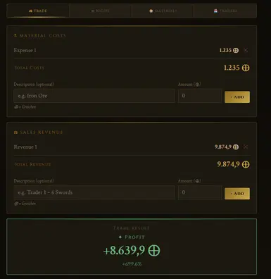 锻造计算器 - Groschen工具