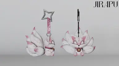 粉色品红狐狸配饰——露娜·斯诺